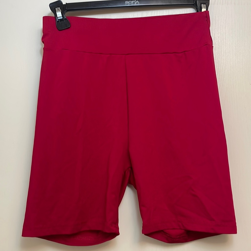 Size small women’s biker shorts Red.  SHEIN